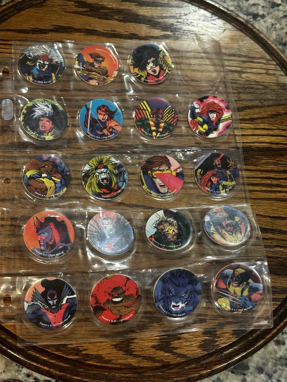 SLAMCO Marvel X-Men 1994 Slam Battle Caps POGS Collector Lot Of 19